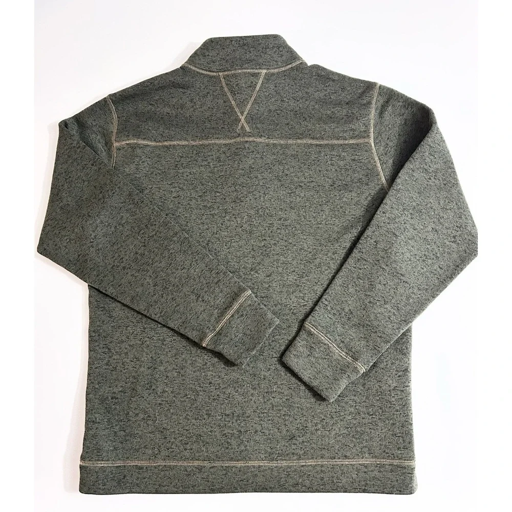 Weatherproof Vintage‎ Men's Fleece Henley Pullover Gray 3‑Button Size Large